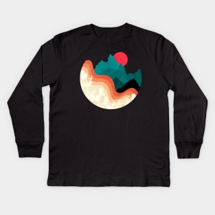 Minimalist Abstract Nature Art #20 Kids Long Sleeve T-Shirt